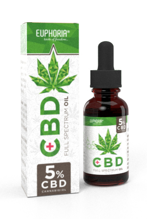 Euphoria Huile de CBD 5% 10 ml, 500mg