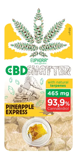 Euphoria Shatter Pineapple Express (93 mg à 465 mg de CBD)