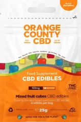 Orange County CBD Kostki, mały worek z upominkami, 100 mg CBD, 6 szt., 25 g