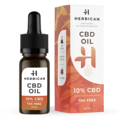 Herbican Huile de CBD sans THC, 10 %, 10 ml