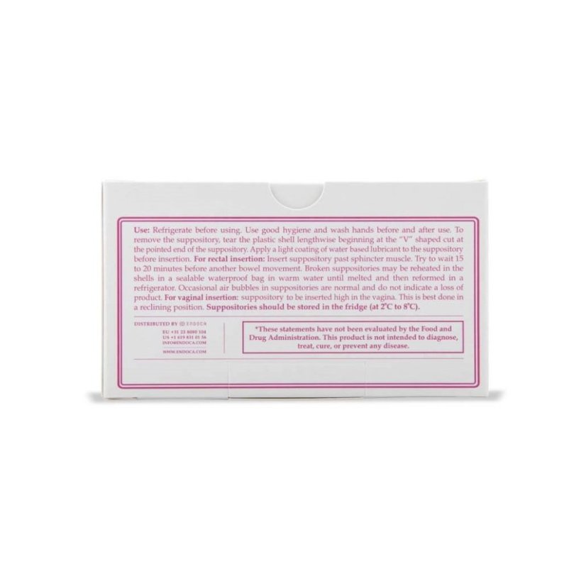 Endoca Suppositoires Phase féminine 500 mg CBD, 10 pc