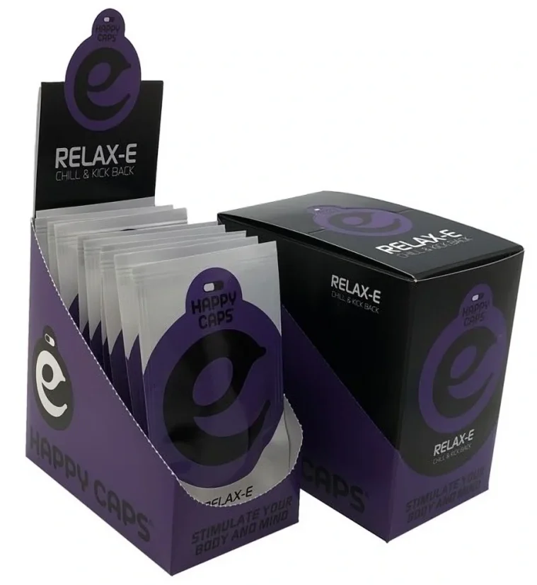 Happy Caps Relax E - Relaxáló és Nyugtató Kapszulák, 10 db-os doboz, 400 g