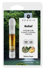 Hemnia Cartridge Relief - 90% CBD, 10% CBN, valerian, gyömbér, 1 ml