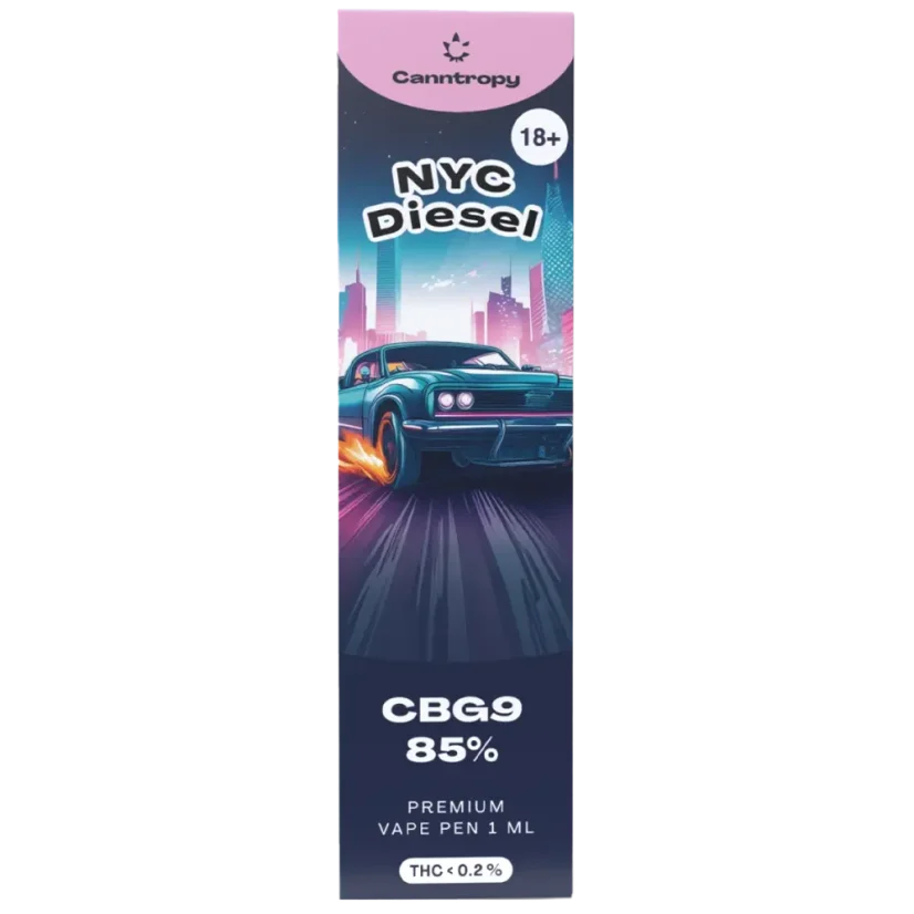 Canntropy CBG9 Einweg-Vape-Pen NYC Diesel, CBG9 85% Qualität, 1 ml