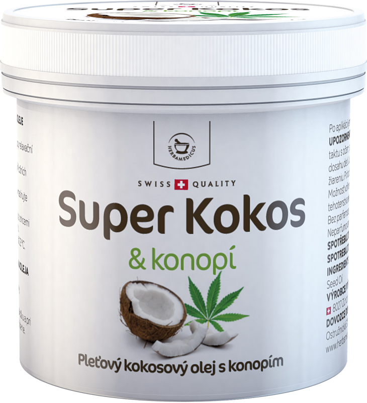 Herbamedicus Ulei de nucă de cocos cu cânepă pentru piele 150 ml