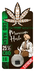 Euphoria CBD Hašišs Moroccan 25% CBD, 1 g