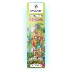 CanaPuff HHCA eldobható Vape Pen Green Crack, HHCA 79%, 1 ml