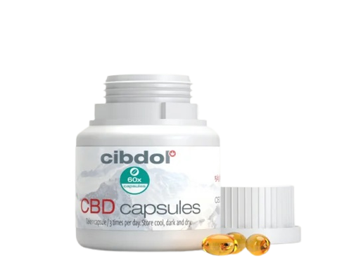 Cibdol měkké gelové kapsle 5% CBD, 500 mg CBD, 60 kapsle