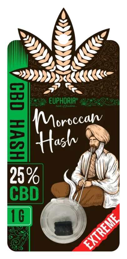 Euphoria CBD Hash Marocain 25% CBD, 1 g