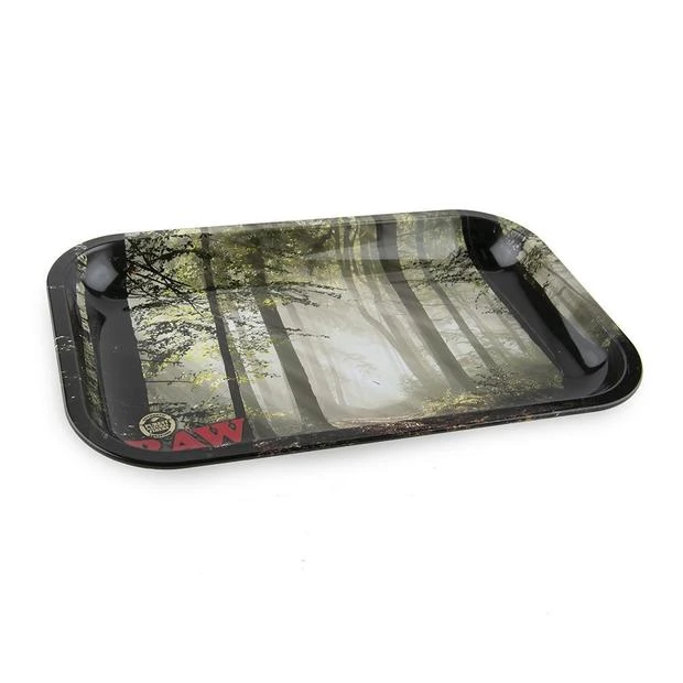 RAW – Forest Medium Metal Rolling Tray