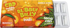 Bubbly Billy Žvečilni gumi z okusom manga Buds (36 mg CBD), 17 g