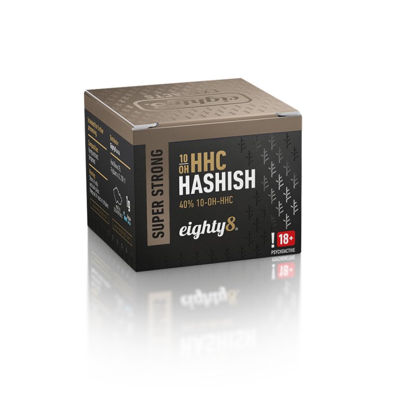 Eighty8 10-OH-HHC Hašiš Super Strong Caramelo, 40 % 10-OH-HHC, 1 g