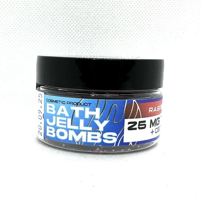 Czech CBD BOMBES DE GELÉE DE BAIN AU THC Framboise, 5 pièces x 25 mg, 125 mg de THC, 50 g