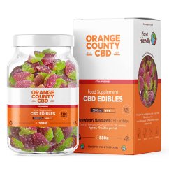 Orange County CBD Gummies Strawberries, 70 buc, 3200 mg CBD, 550 g