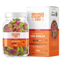 Orange County CBD Fraises gommeuses, 400 mg CBD, 150 g