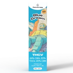 Canntropy THCV Vape Pen Blue Dream, 20 % THCV, 60 % CBG, 20 % CBN, 1 ml