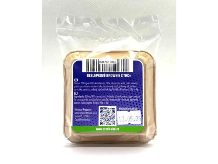 Czech CBD THCV Brownie - non collant, 100 mg de THCV