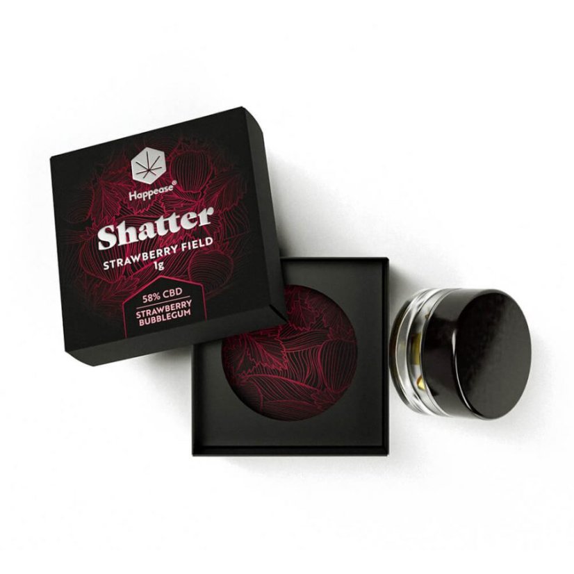 Happease - Extrait Strawberry Field Shatter 58% CBD, 1 g