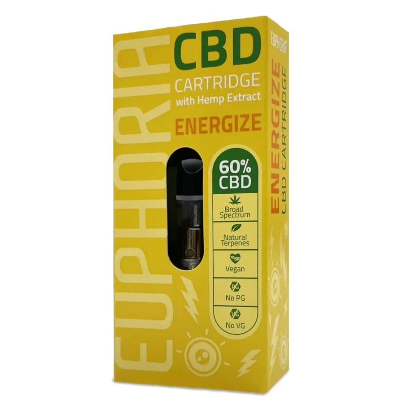 Cartucho de CBD Euphoria Energize 600 mg, 1ml