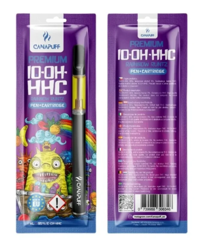 CanaPuff 10-OH-HHC Pen + Kartusche Rainbow Runtz, 10-OH-HHC 95 %, 1 ml