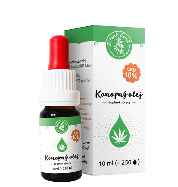 Zelená Země - CBD Hanföl 10 %, 1000 mg, 10 ml