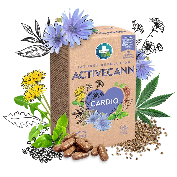 Annabis Activecann Cardio tabletės, 60 tablečių