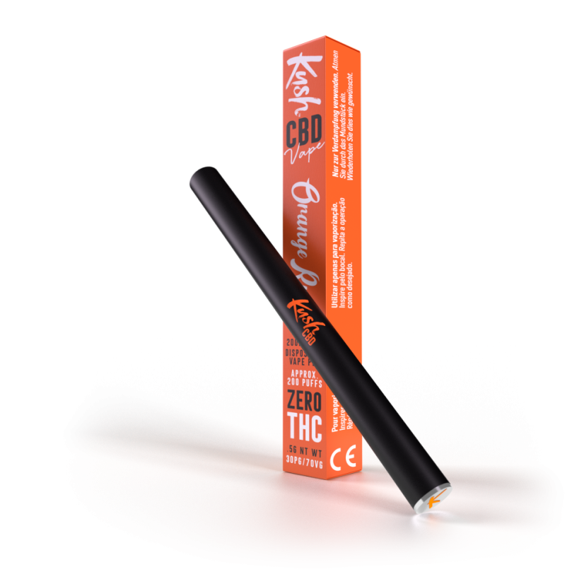 Kush Vape CBD Vaporizer Pen, Orange Runtz, 200 mg CBD, 0,5 g