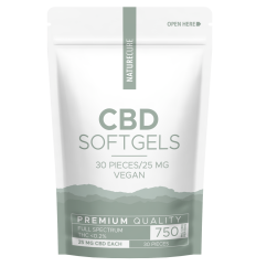 Nature Cure - CBD-kapseln 750 mg CBD, 30 Stück x 25 mg, (30 g)