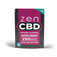 ZEN CBD Gummies - Mieszane jagody, 250 mg, 10 szt.