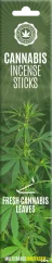 Cannabis-Räucherstäbchen Frische Cannabisblätter
