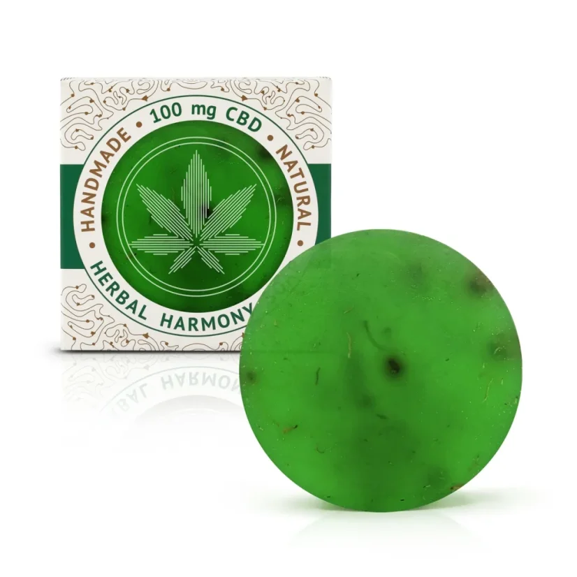 Cannaline Zeliščno Harmony Ročno izdelano milo CBD, 100 mg CBD-ja