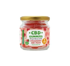 Cannadorra CBD gumicukrok - eper és őszibarack, 500 mg CBD, THC-mentes, 20 db