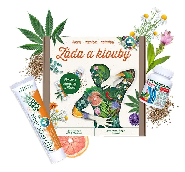 Annabis Dárková sada Silné klouby, svaly a šlachy – nyní s CBD a CBG gelem, 75 ml
