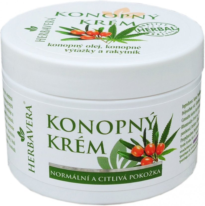 Herbavera kender test- és bőrápoló krém homoktövisvel, 150 ml