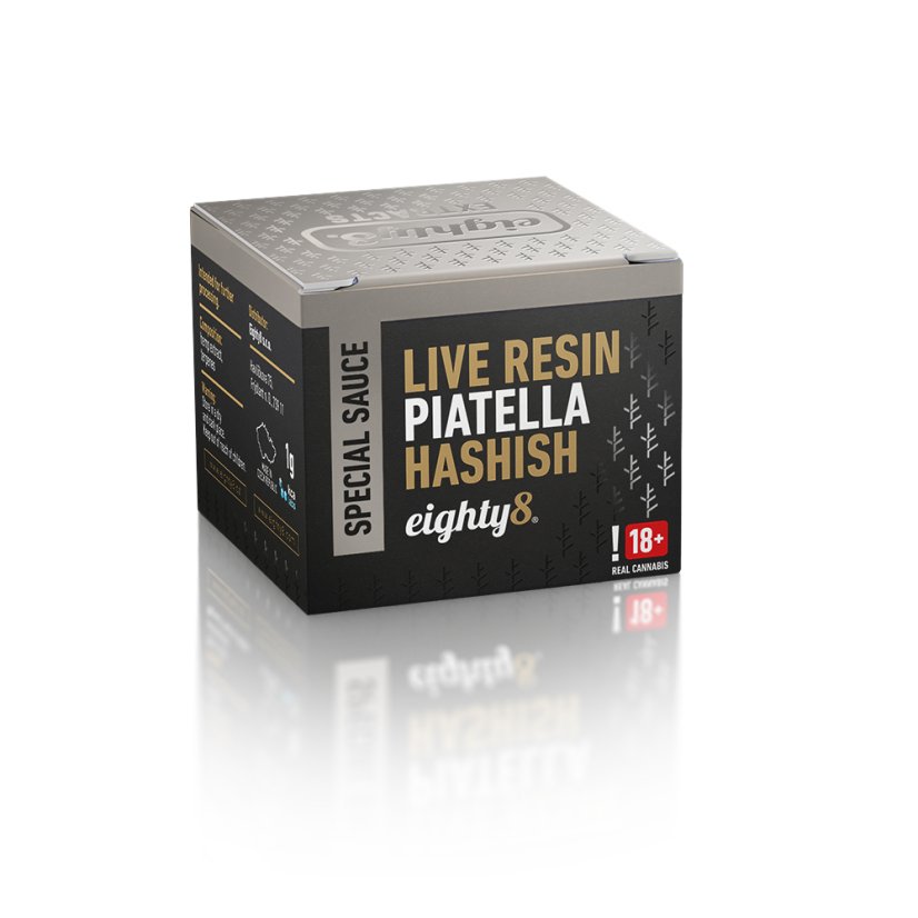Eighty8 CBD živa smola Piatella, 63 % CBD, 1 g