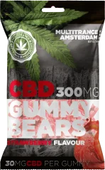 Ursuleți gumati cu aromă de căpșuni și CBD (300 mg), 100 g