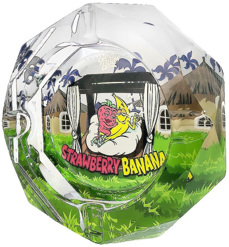 Best Buds Krištáľový popolník s darčekovou krabičkou, jahodový banán