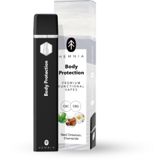 Hemnia Premium Functional CBC och CBG Vape Pen Kroppsskydd - 20 % CBC, 75 % CBG, basilika, kanel, kamomill, 1 ml