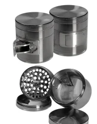 Amoladora 4-part con eyección gris 64 milímetros