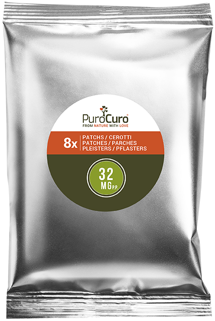 PuroCuro Hanf CBD Pflaster, 1024 mg, 32 ks x 32 mg, (33 g)
