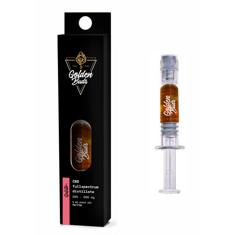 Golden Buds CBD концентрат Gelato у шприці, 60%, 1 мл, 600 мг