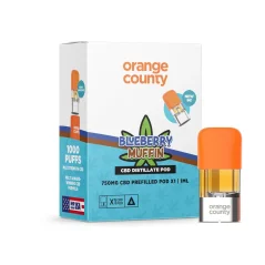 Orange County CBD Предварително напълнен патрон Боровинков мъфин, 1 ml