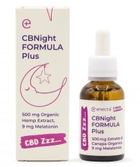 Enecta CBNight Formula PLUS Hanföl mit Melatonin, 500 mg Bio-Hanfextrakt, (30 ml)