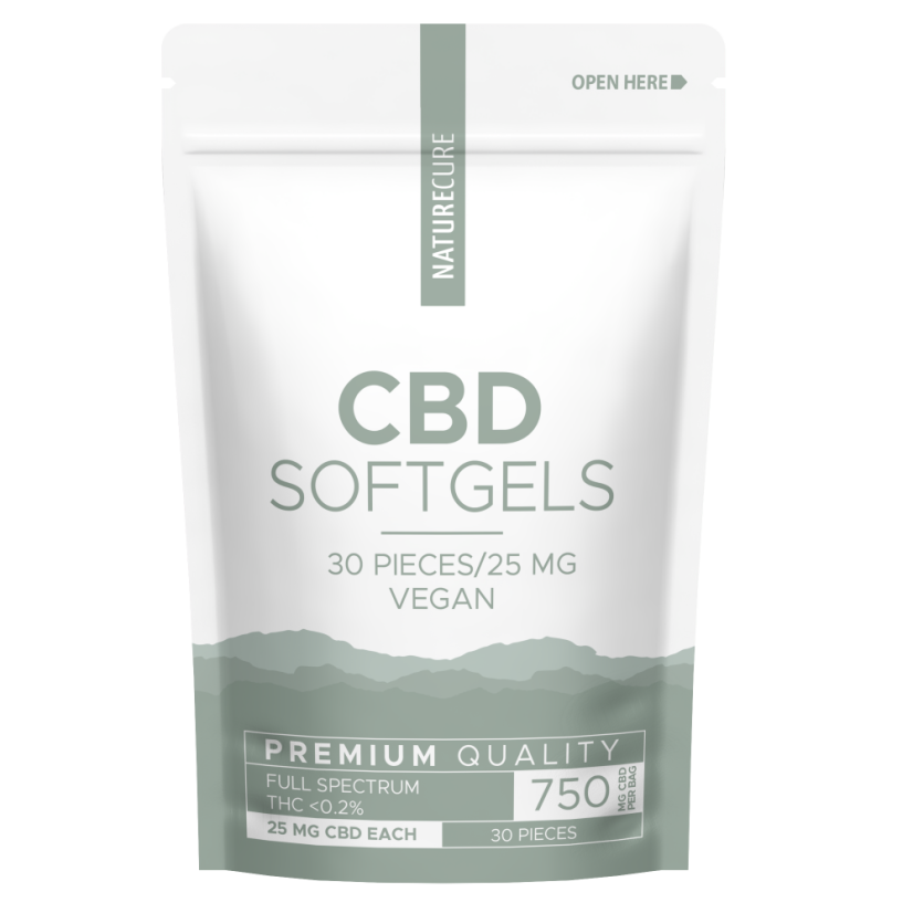 Nature Cure - CBD-kapseln 750 mg CBD, 30 Stück x 25 mg, (30 g)