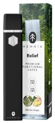 Hemnia Premium Functional Vape Pen Relief - 90 % CBD, 10 % CBN, Baldrian, Ingwer, 1 ml
