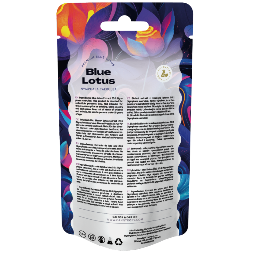 Canntropy Blauer Lotus (Nymphaea Caerulea) Pulverextrakt 20x, 5 g - 100 g