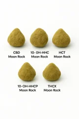 Set de mostre Moon Rock Flowers - CBD Moon Rock, 10-OH-HHC Moon Rock, HCT Moon Rock, 10-OH-HHCP Moon Rock, THCX Moon Rock 5 x 1 g