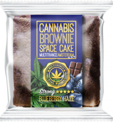 Cannabis Blueberry Haze Brownie (starker Sativa-Geschmack) - Karton (24 Packungen), 2400 g