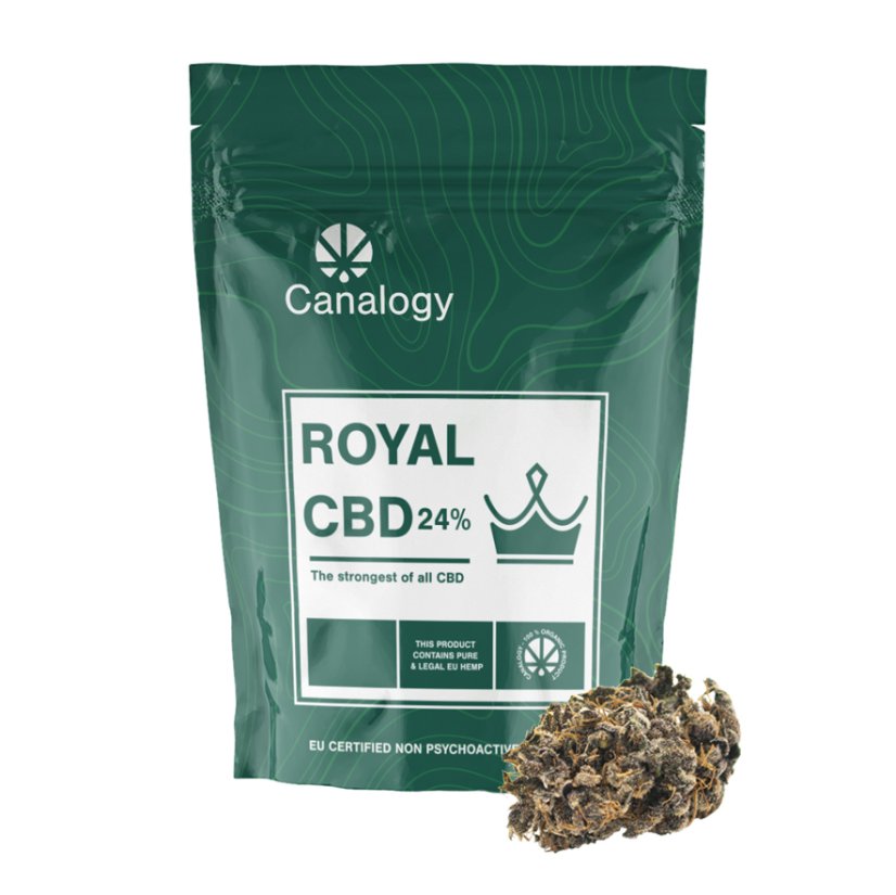Canalogy CBD hampa Blomma Kunglig 16%, 1g - 100g