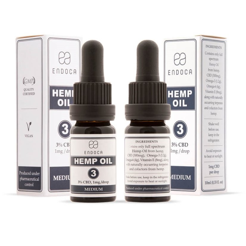 Endoca Aceite de cáñamo 300 mg CBD (3%), 10 ml